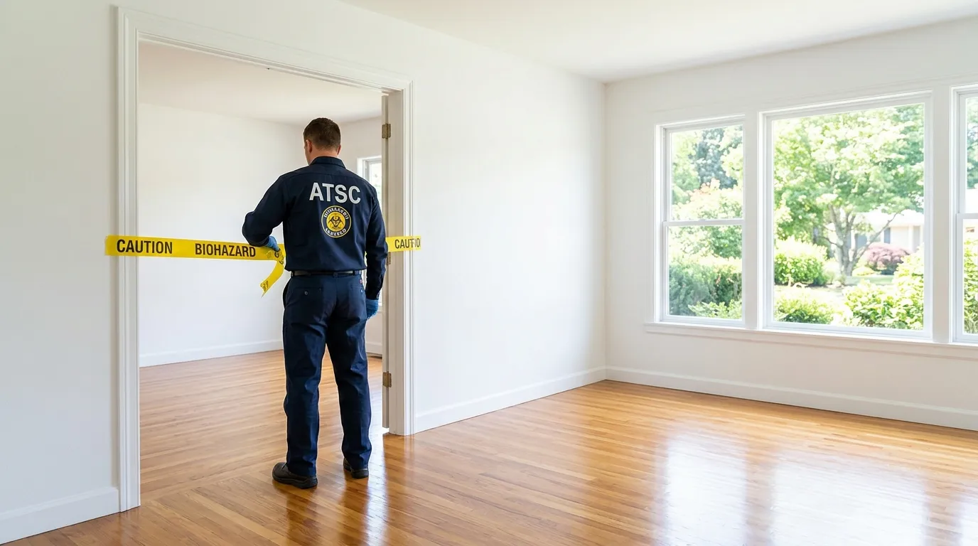 Certified biohazard cleanup crew performing Decomposition Cleanup in Norfolk